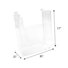 SSWBasics Slatwall Accessories - Clear Styrene Slat Wall Accessory, 8.5”W