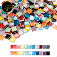 400G Glas Mosaiksteine Bastelset FüR DIY Dekorationen, Quadratisch Bunt