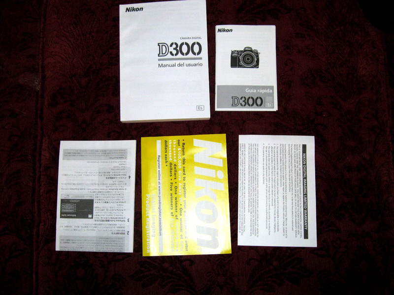 Nikon D300 manual in Spanish