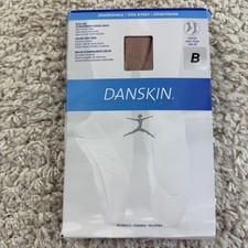 Danskin Adult Ultra-Shimmery Light Toast Footed Tights Size B
