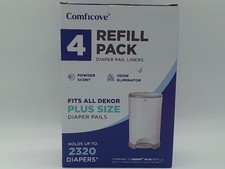 Comficove Refill Pack Liners Fits DEKOR PLUS Size Diaper Pails Holds UpTo 2320