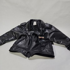 Harley Davidson Children's Leather Jacket Size 4 Black - 2021 H-D Embroidered