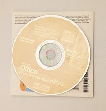 Microsoft Office Professional Edition 2003 CD c/w Licence Key
