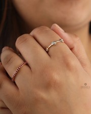 14k Gold Multi-Stone Bezel Ring - Elegant Gemstone Jewelry Gift for Her
