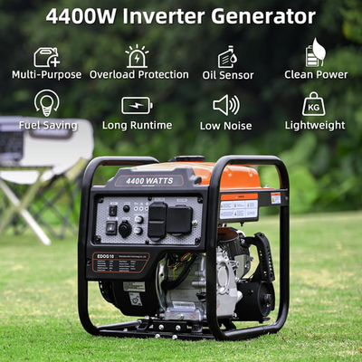 Efurden 4400-Watt Portable Inverter Generator, Gas Powered Generator with ECO Mode for Home Use and Camping, RV Ready, Low Noise