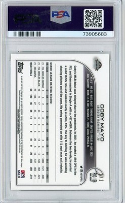 2022 Topps Pro Debut - Chrome Coby Mayo #PDC-156 SuperFractor /1