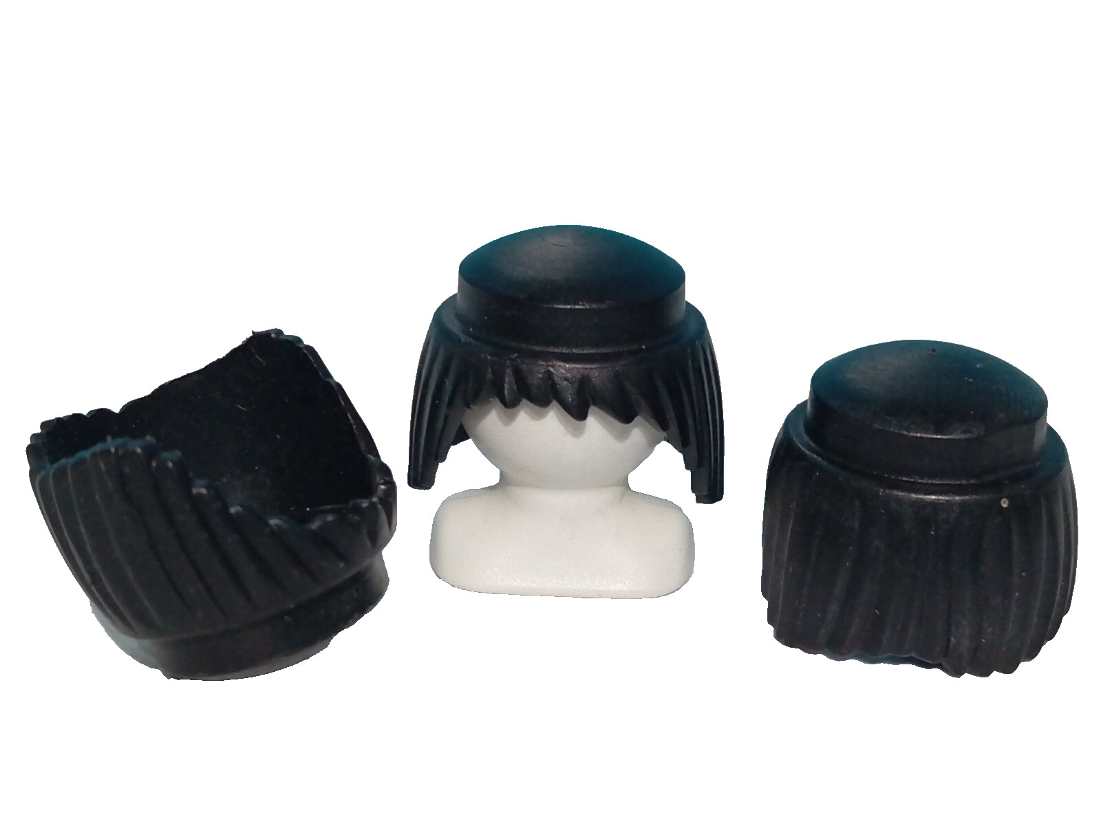 PLAYMOBIL x3 pelucas morenas pelo negro negras INDIGENA INDIO VIKINGO GALO OESTE