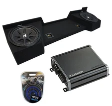 07-13 Chevy Silverado Ext Cab Truck Kicker Comp C12 Dual 12" Sub Box CXA8001 Amp