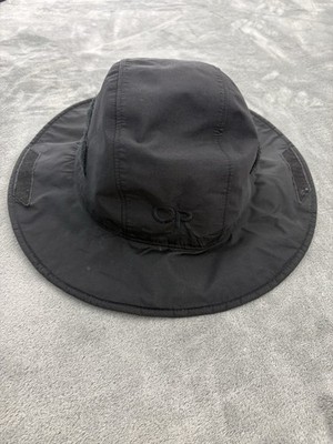 Vtg Outdoor Research Hat M Black Seattle Sombrero Made USA Boonie Bucket