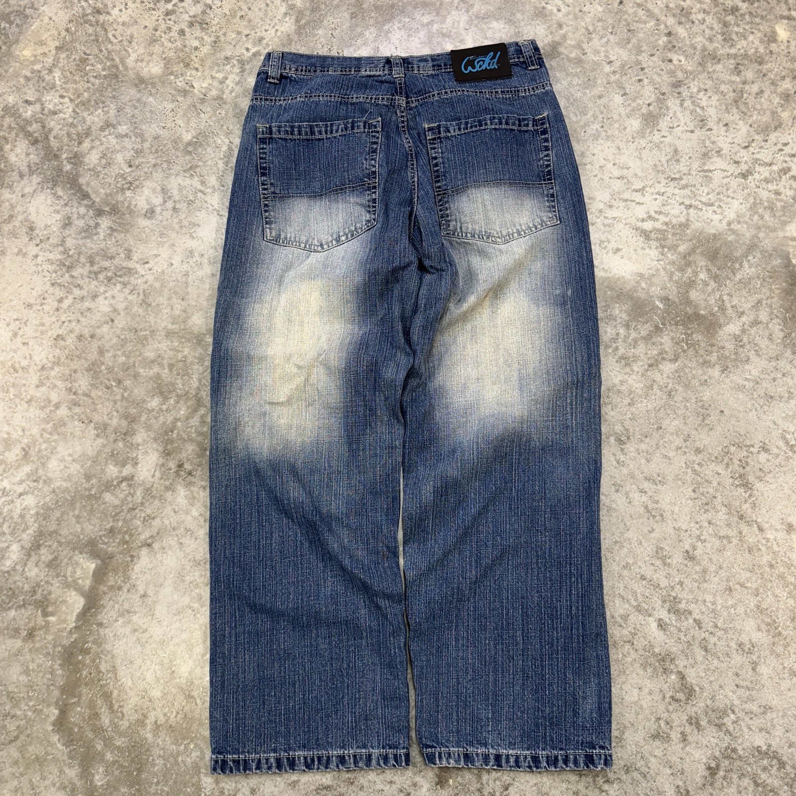 Southpole jeans mens 36 Wckd denim y2k baggy wide leg skater distressed grunge