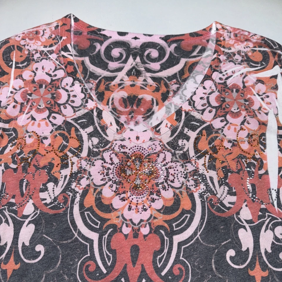 Top de lechera caprichoso Fairycore Y2K años 90 desteñido en el oeste pedrería para mujer pequeño Foto 2 de 4