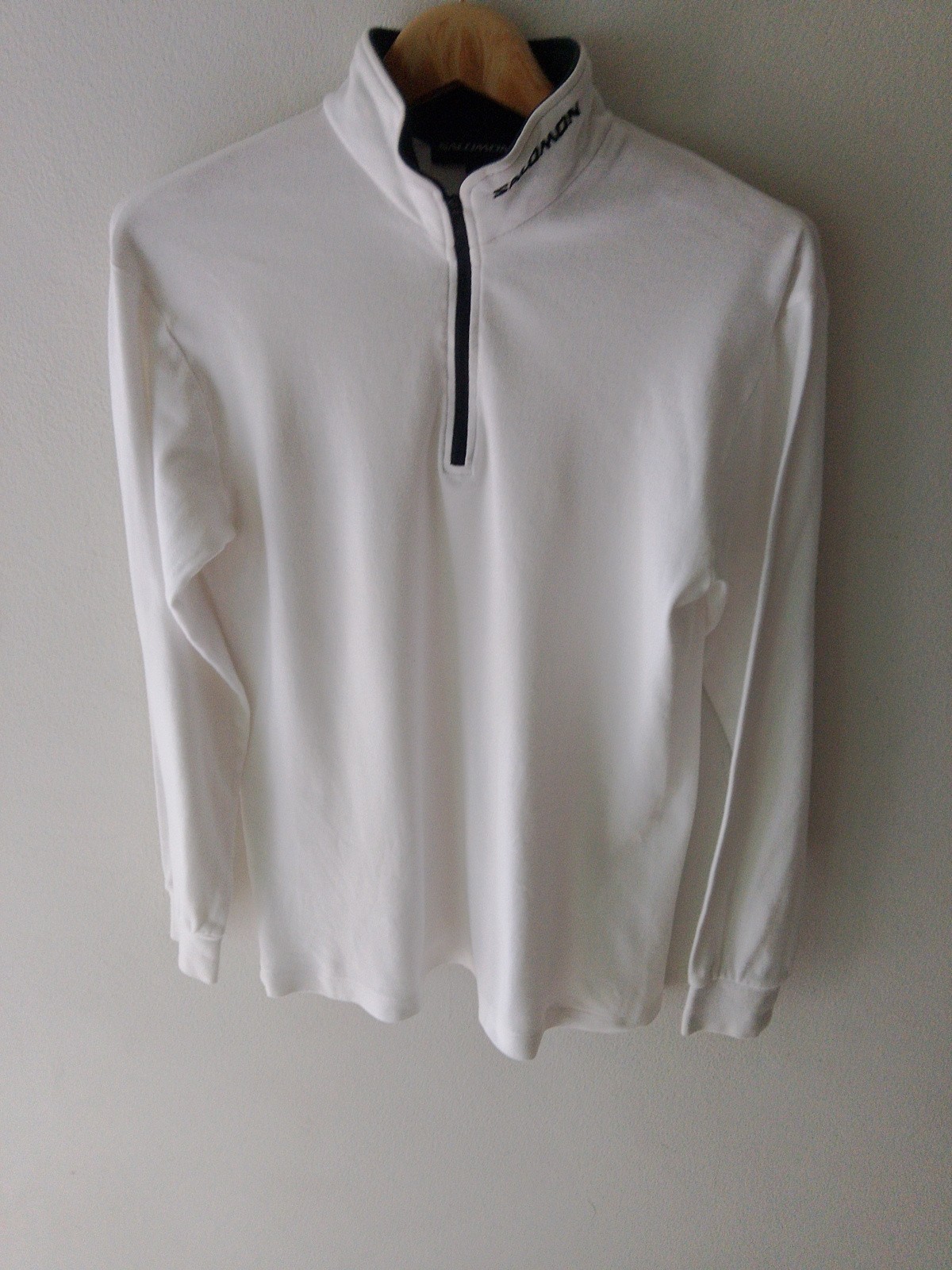 Felpa Salomon vintage 1 4 zip cotone bianco taglia grande