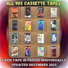 BUILD UR OWN CASSETTE LOT - ALL TAPES $5 AND UP - 90s GRUNGE PUNK METAL HITS!