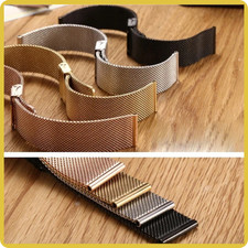 12mm-24mm Milanese Mesh Stainless Steel Watch Band Strap Quick Release Multi-Siz