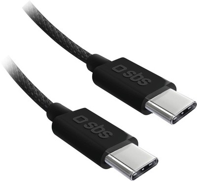 SBS USB C auf USB C Kabel 1 5m Schnellladekabel Hochwertiges Gewebe Type C Kabel