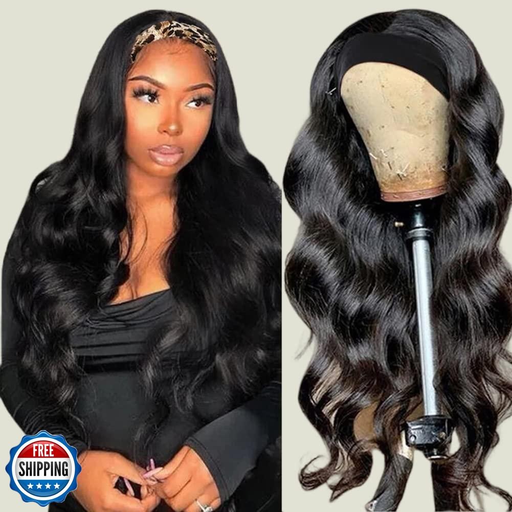 Headband Wigs for Black Women Human Hair Glueless Body Wave Headband Wig Huma
