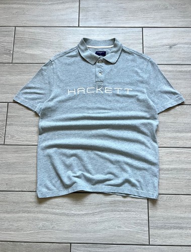 Hackett, Vintage Hackett Polo T-shirt Grey Old Money