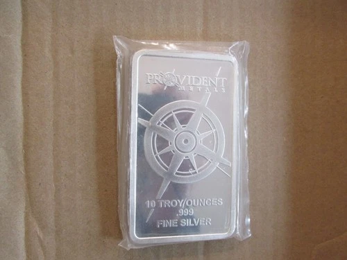 10 oz Provident Metals Silver Bullion Bar .999 Fine Silver Bar