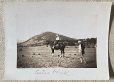 Vintage Photo Estes Park Colorado Mountain Riding Horse A Black & White 4" x 3"