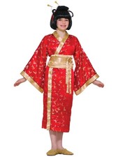 Japanese Geisha Asian Kimono Harmony Day Girls Costume S