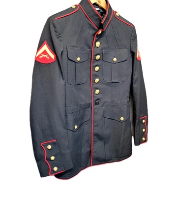 Coat Crown Clothing Co. USMC Marine Dress Blues Gabardine Wool Blend 40L