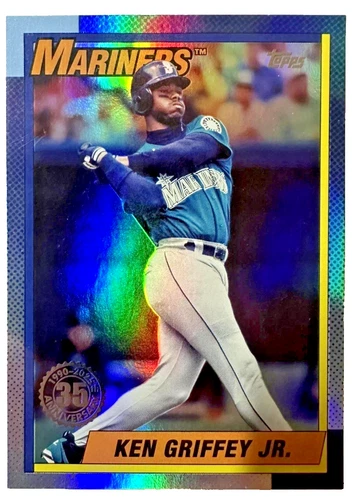 KEN GRIFFEY JR ⚾INSERT⚾ 2025 TOPPS UPDATE 35TH ANNIVERSARY U90-47 * RAINBOW FOIL