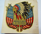1930's IMPROVED ORDER OF RED MEN - VINTAGE WATER DECAL - VERY COLORFUL - 3" — photo 2