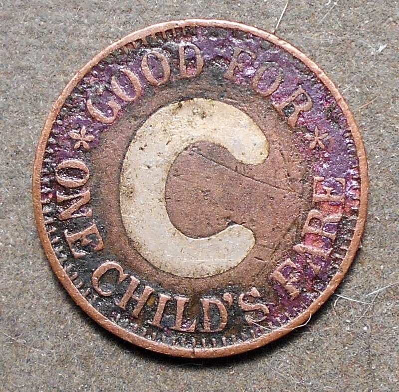 Atwood-Coffee MD 60O. Baltimore, Central Railway Co. Bimetal copper & copper nic - second product detail image