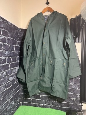 Dutch Harbor Gear Raincoat Full Length Green Men s NWT Large 