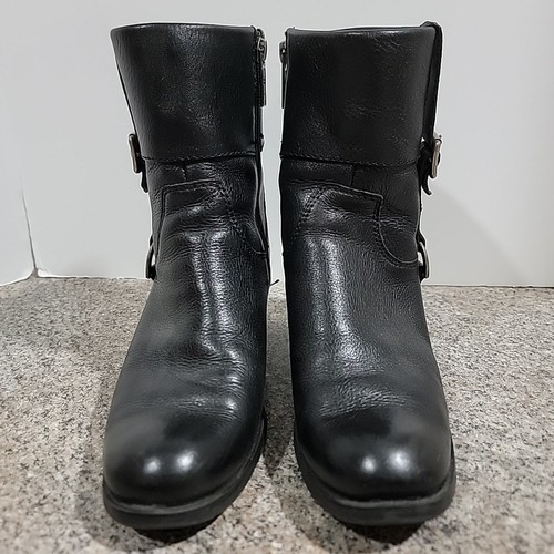 Scarpe da donna Harley Davidson Sadie 84068 Mid Boots nere con zip laterale e imbracatura taglia 7 - Foto 3 di 15