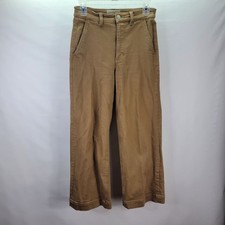 Everlane Cropped Wide Leg High Rise Pants Brown Few Pulls Size 2