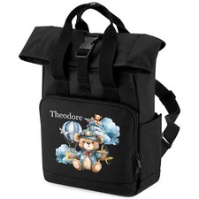 Little Boys Nursery Bag Teddy BearMini Roll Top Backpack Personalised Toddler