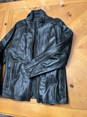 Genuine Leather Jacket - Andrew Marc - Black - Size: M -Lambskin
