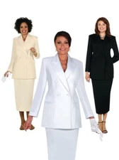 BEN MARC 2298 WOMAN'S CHURCH USHER SUIT DOUBLE BREASTED