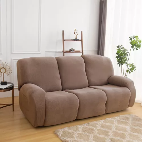 Elastischer Relaxsessel 3-Sitzer Sofa Bezug Jacquard Relaxsessel Schonbezüge - Bild 8 von 29