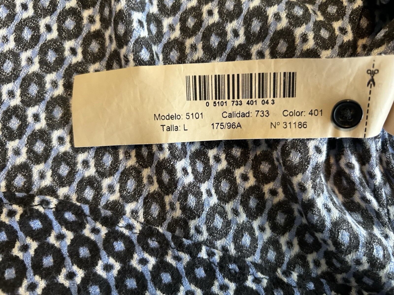 Massimo Dutti Women’s Top Large 100% VISCOSE Geometric Long Sleeve Career Top thumbnail 12