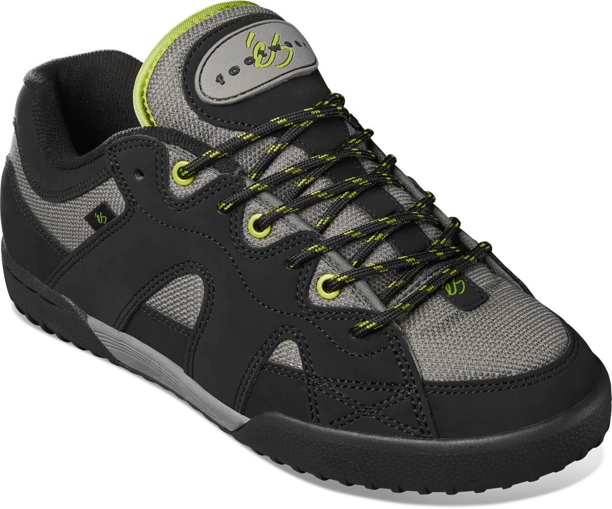 eS Skate Shoes. eS One Nine 7 Black/Lime Shoe. eS Skateboard Shoes