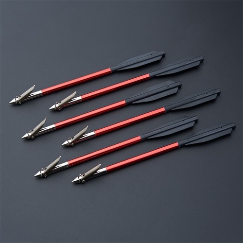 6/12pz Bulloni da Pesca Caccia Alluminio 6,8 Pollici 6mm Frecce Pistola Pesca con Arco - Foto 19 di 24