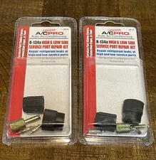LR14 Certified A/C Pro R-134a High & Low Side Service Port Repair Kit 2 Count