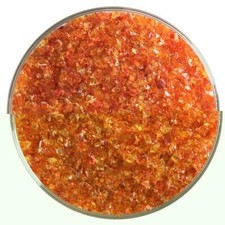 Bullseye Frit Red-Orange Medium Transparent 5oz. 90 COE