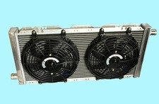 LOTUS ELISE S1/S2 VAUXHALL VX220 RACE SPEC ALUMINIUM RADIATOR + 1 x FAN - BLACK