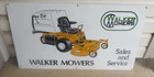 VINTAGE WALKER MOWERS LAWNMOWERS METAL DEALER SIGN 36" X 20"