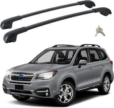 Lockable Cross Bar Roof Rack Rail for Subaru Forester 2014-2024 Luggage Baggage