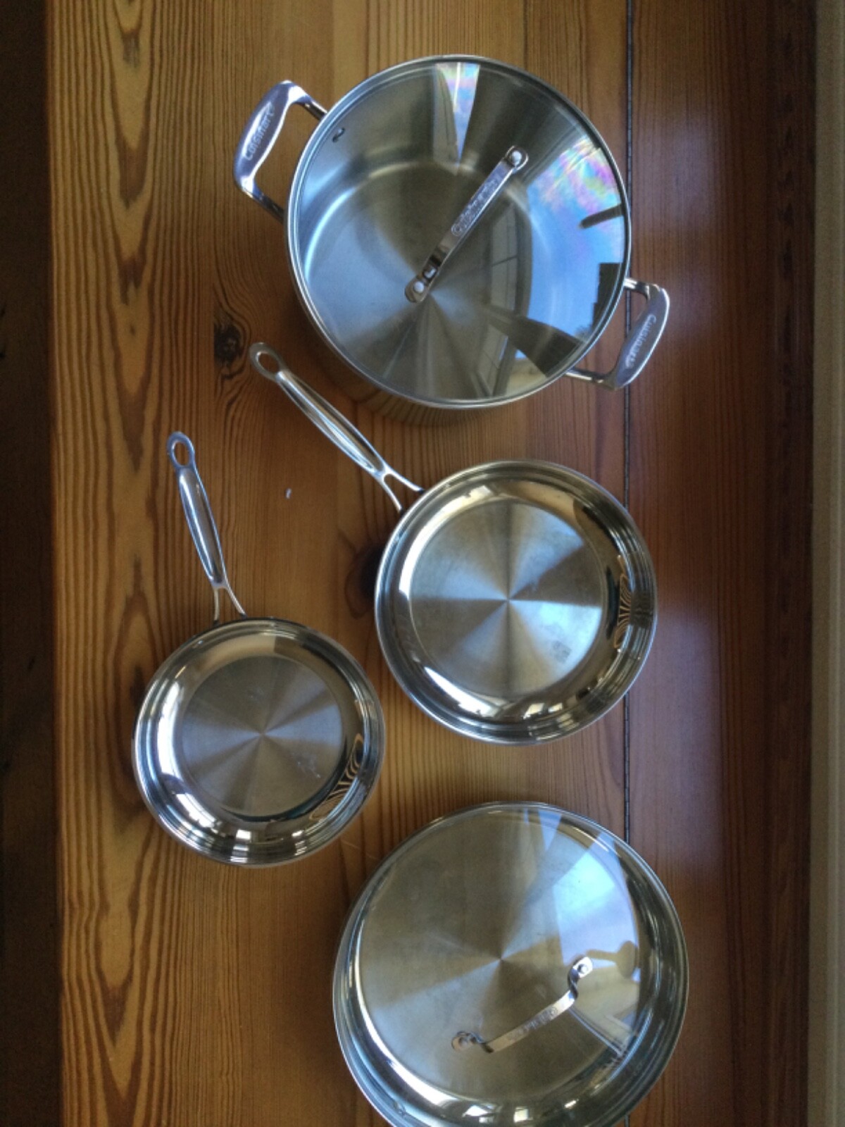 Cuisinart Stainless Steel Cookware Induction Ready 6 piece Set EUC! eBay