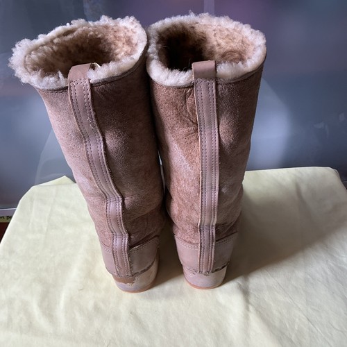 Vintage Holie Distressed Handmade Boho Style Shearling/Leather Boots Size 9.5 - Picture 12 of 20