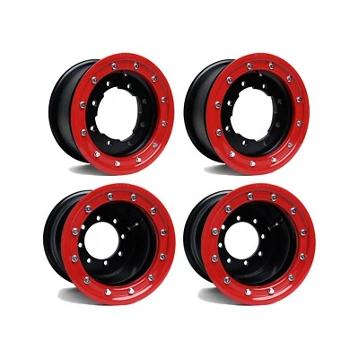 TRX 450r 400ex Front   Rear Wheels Beadlock 10x5 8x8 Alba Racing OEM Matte BR 32 - Bild 1 von 4
