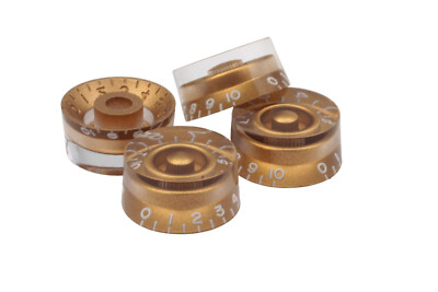 Speedknobs Gold Embossed numbers Set4 fits CTS Potis fits Gibson 