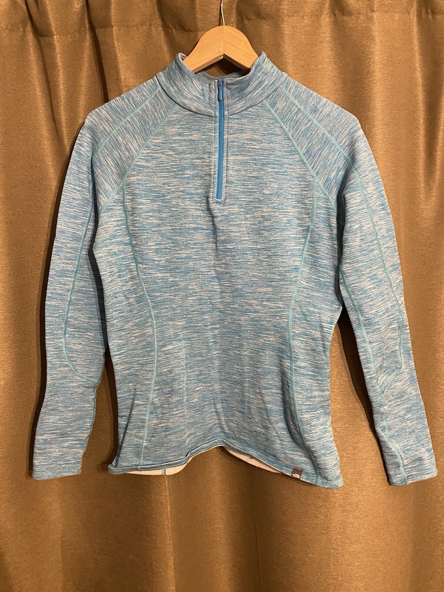 North Face Blue Flashdry Light Athletic Quarter Zip Jacket Size