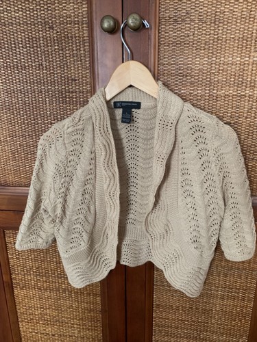 INC Petite Beige Cream Crochet look 