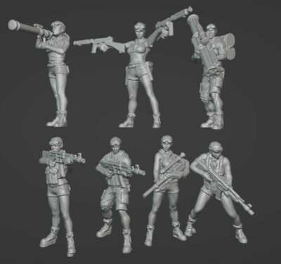 Dust 1947  Tactics Studio Merc Multi Option SQUAD PROXY (Read Desc.) 3D Printed